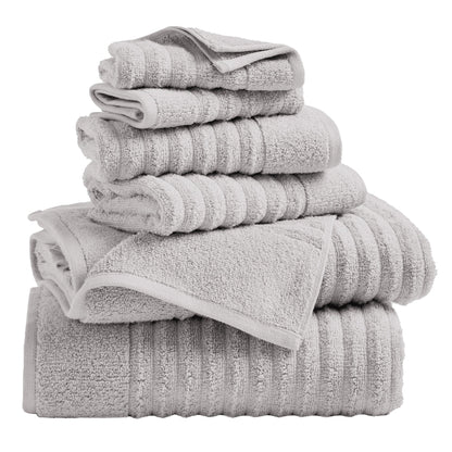 Luxury Combed Cotton and Ribbed Bath Towels