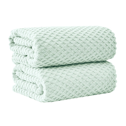 Cotton Diamond Waffle Weave Bath Towel Set