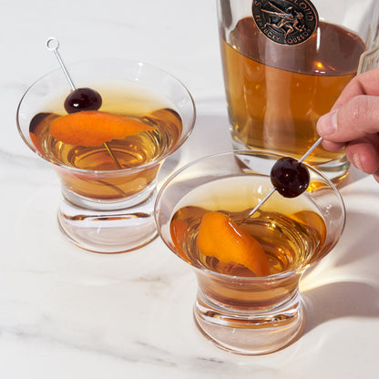 Stemless Crystal Manhattan Glasses Set of Two