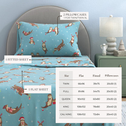 Soft and Plush Turkish Cotton Christmas Sheets