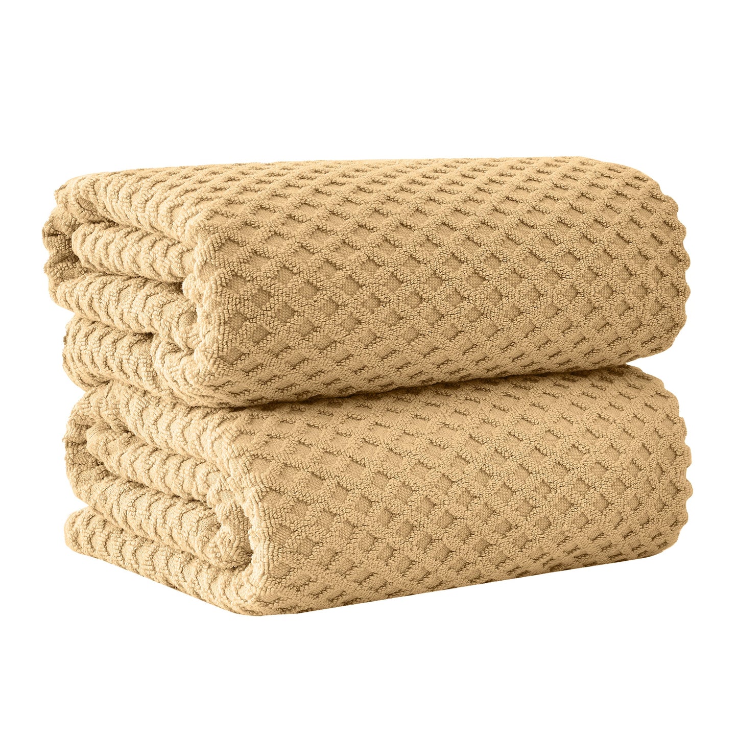 Cotton Diamond Waffle Weave Bath Towel Set