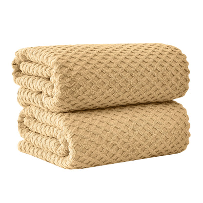 Cotton Diamond Waffle Weave Bath Towel Set