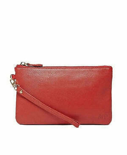Red genuine leather Mighty Purse 4000mAh phone charger clutch with detachable wrist strap on Tampa Home & Garden Store