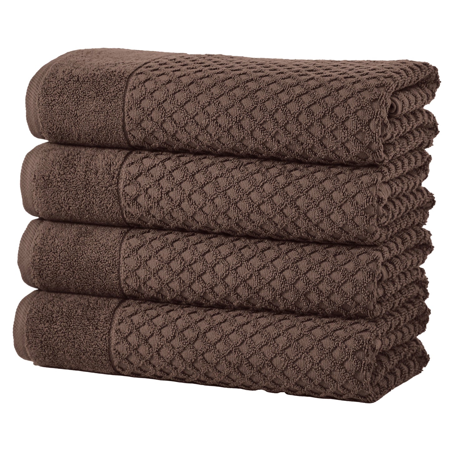 Cotton Diamond Waffle Weave Bath Towel Set
