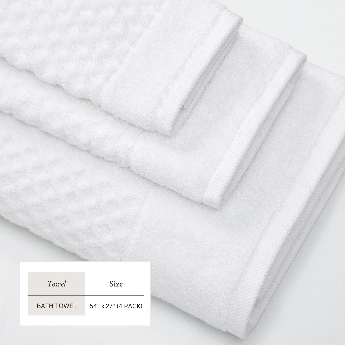 Cotton Diamond Waffle Weave Bath Towel Set