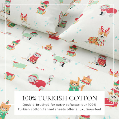 Soft and Plush Turkish Cotton Christmas Sheets