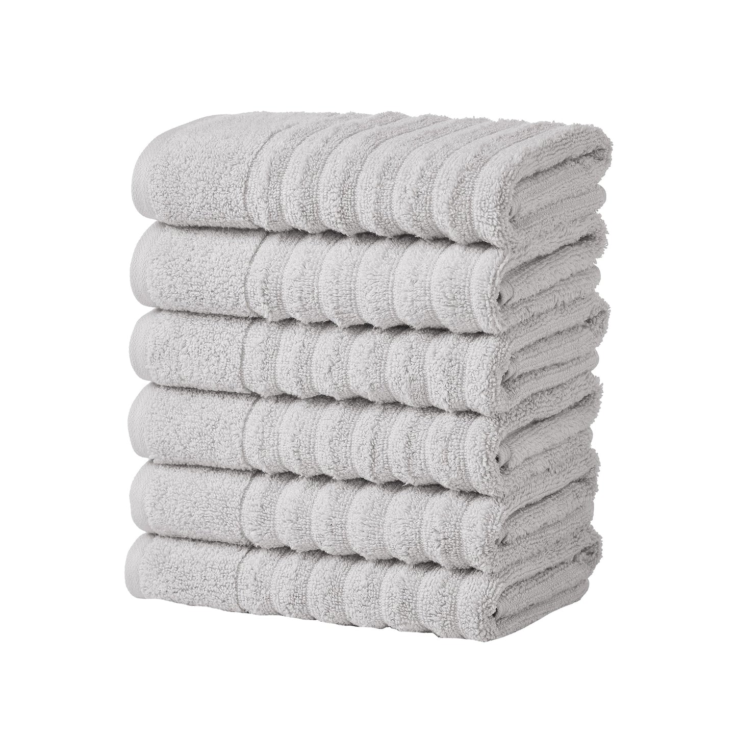 Luxury Combed Cotton and Ribbed Bath Towels