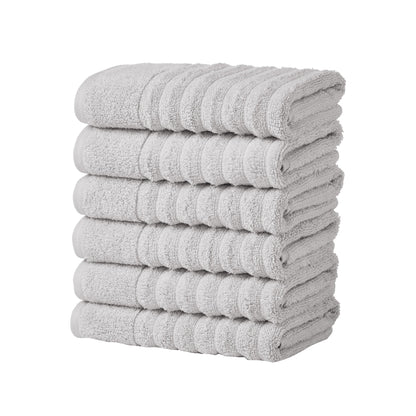 Luxury Combed Cotton and Ribbed Bath Towels