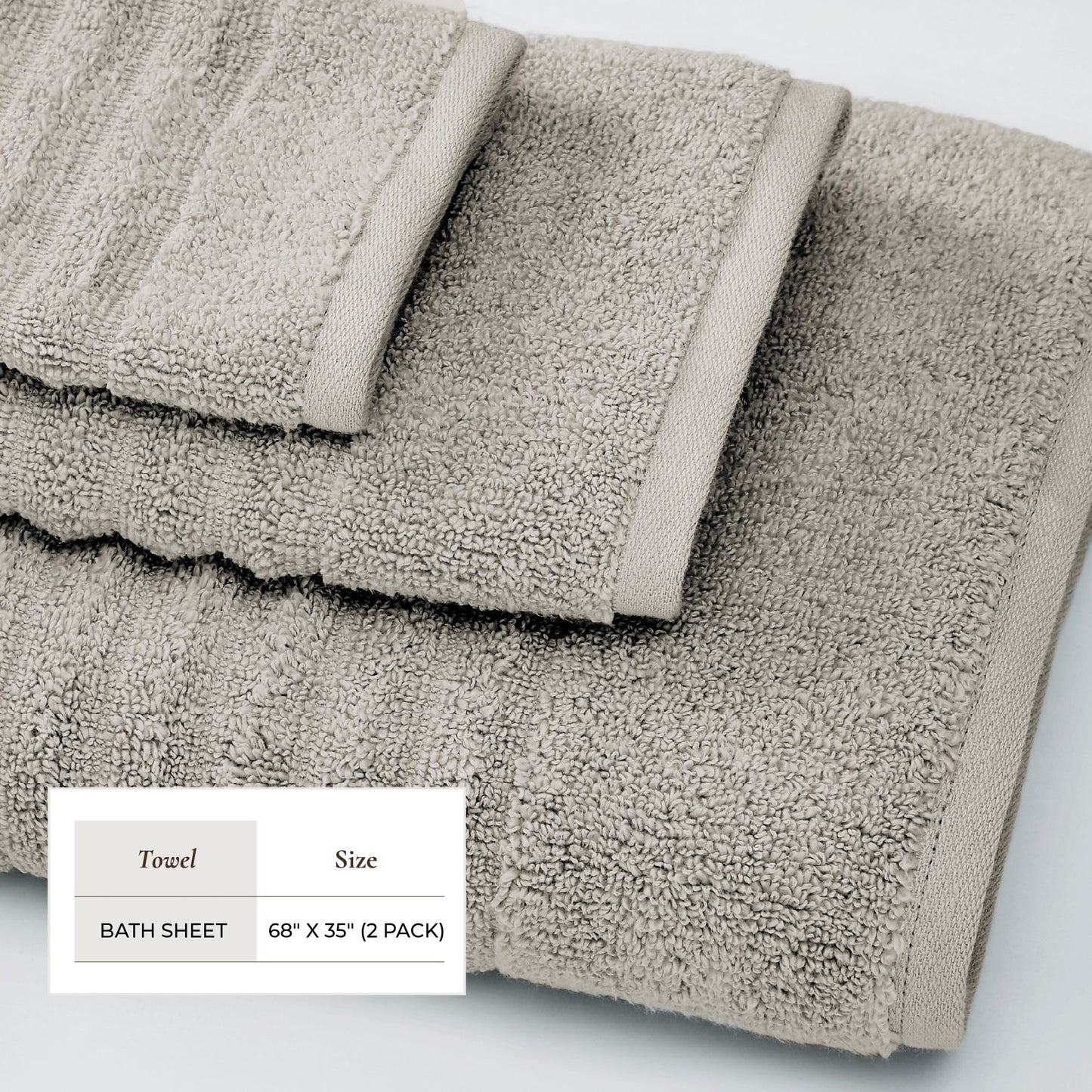 Luxury Combed Cotton and Ribbed Bath Towels