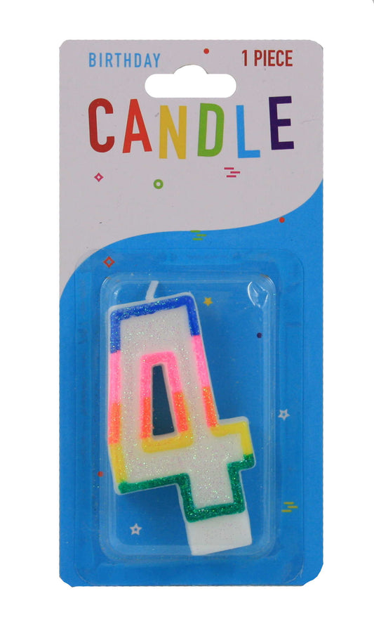 Colorful Birthday Candle - 4 - Tampa Home & Garden Store