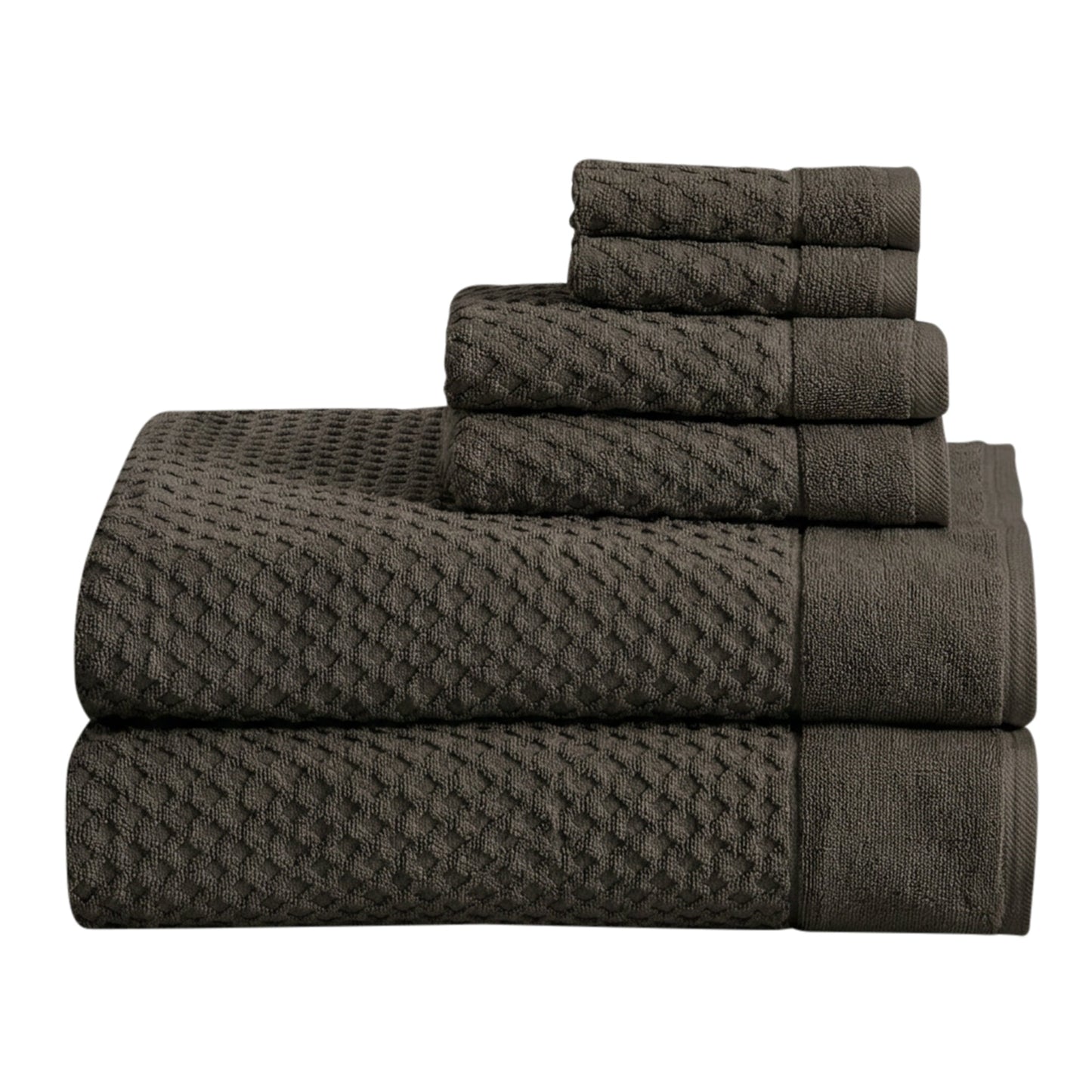 Cotton Diamond Waffle Weave Bath Towel Set