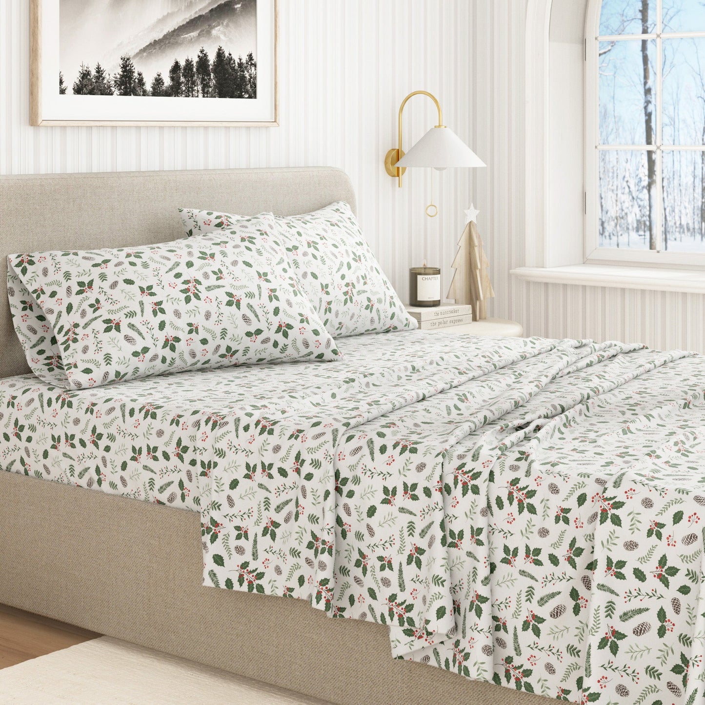 Turkish Cotton And Christmas Flannel Sheet Set