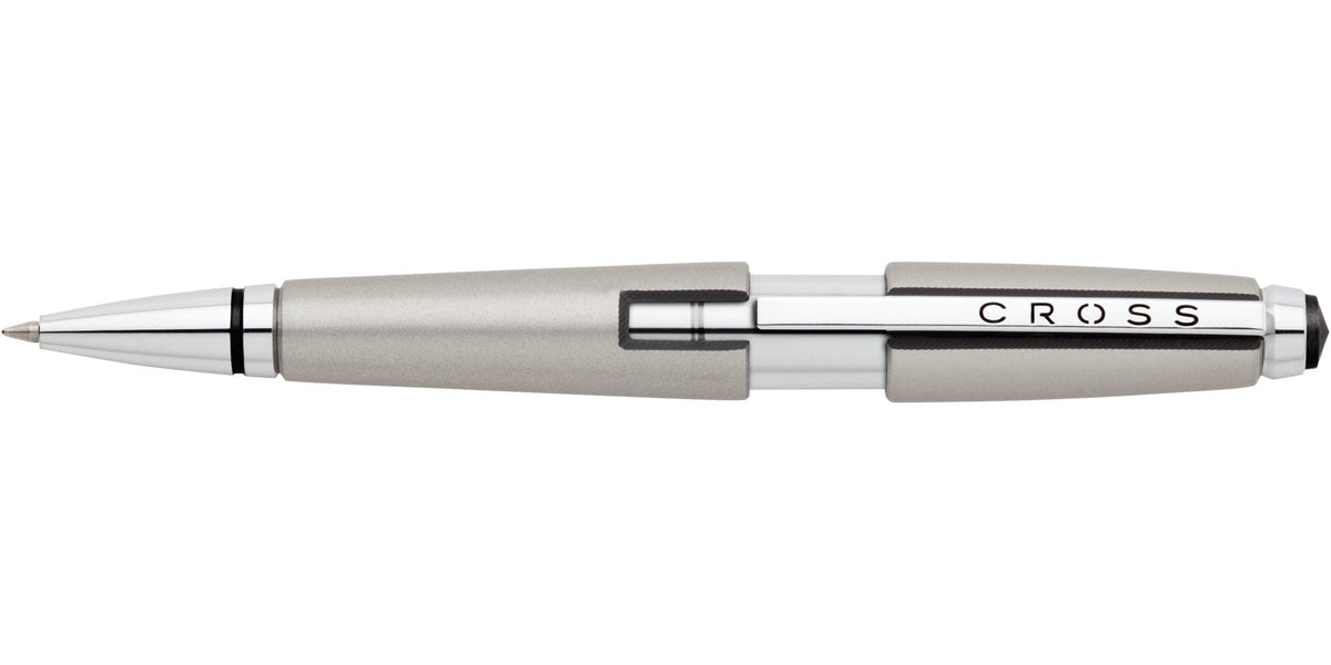Cross Edge Sonic Titanium Gel Rollerball Pen with titanium body and chrome clip on Tampa Home & Garden Store
