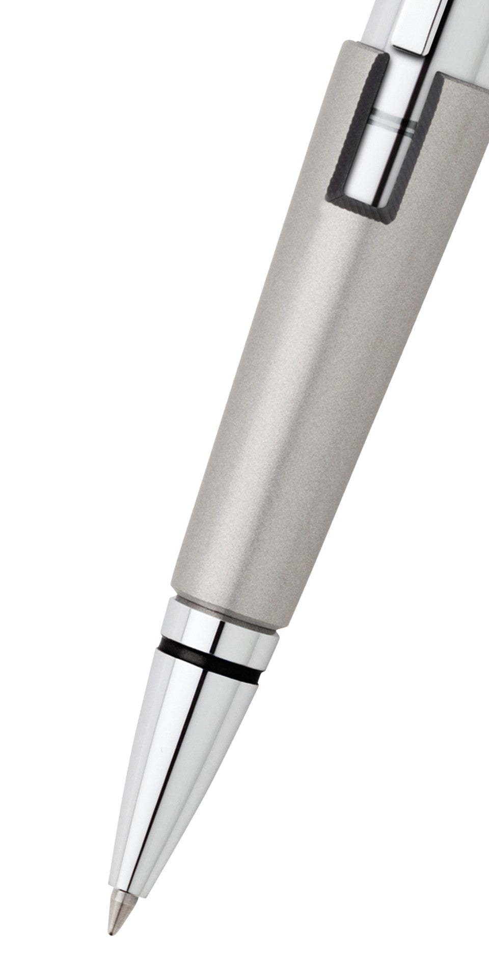 Edge Sonic Titanium Gel Rollerball Pen by A.T. Cross, titanium barrel with chrome nib on Tampa Home & Garden Store