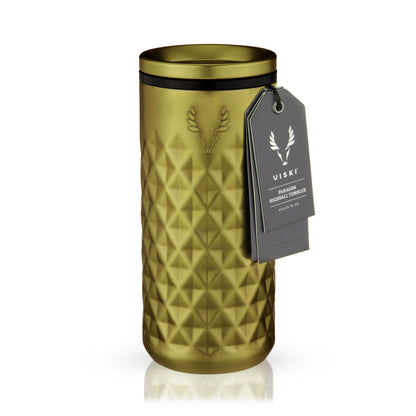 Gold and Double Wall Stainless Highball Tumbler