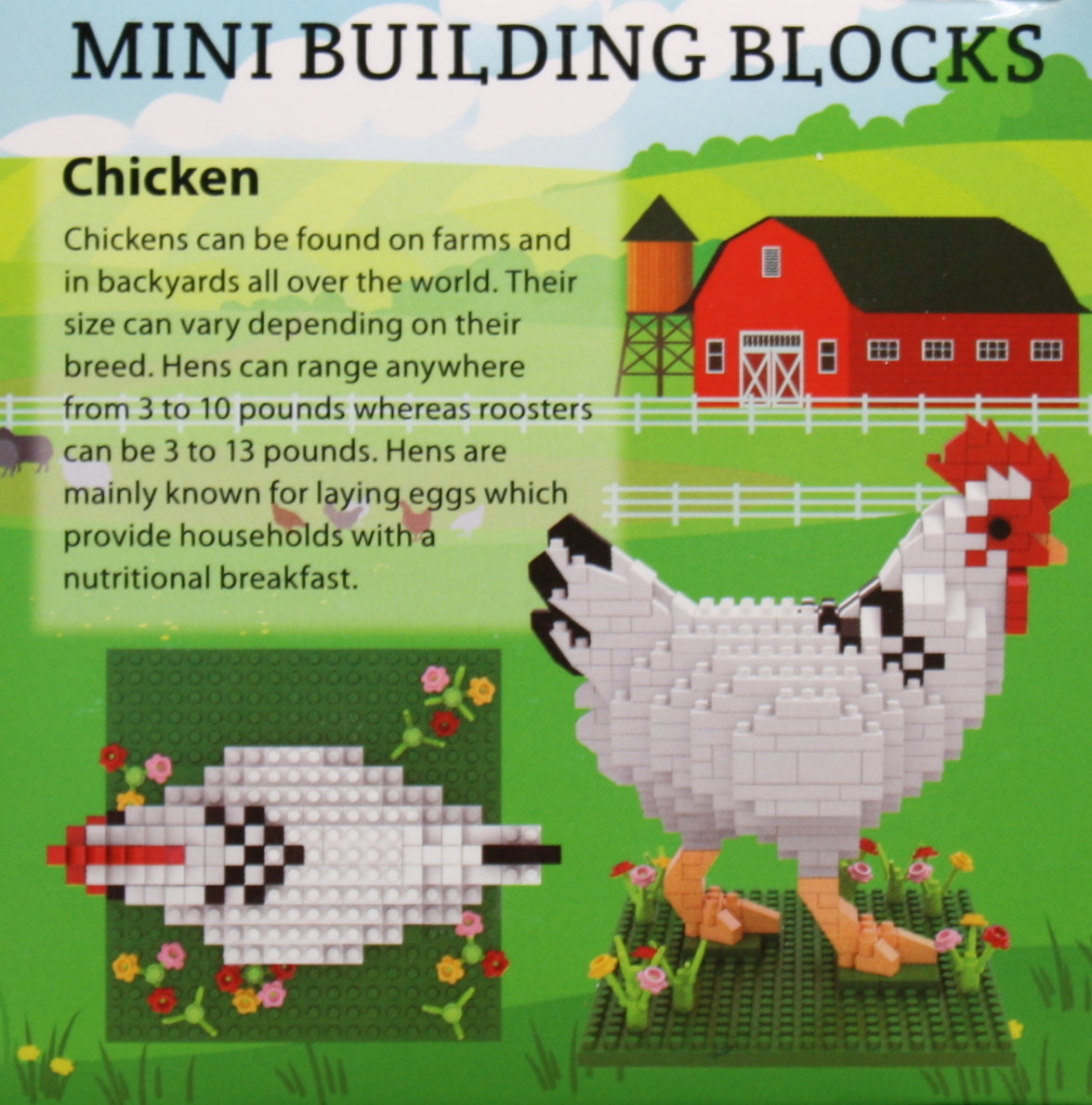 Minibloques de construcción - Serie Granja - Pollo
