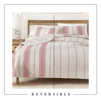 The Classic Reversible Stripe Farmhouse Quilt