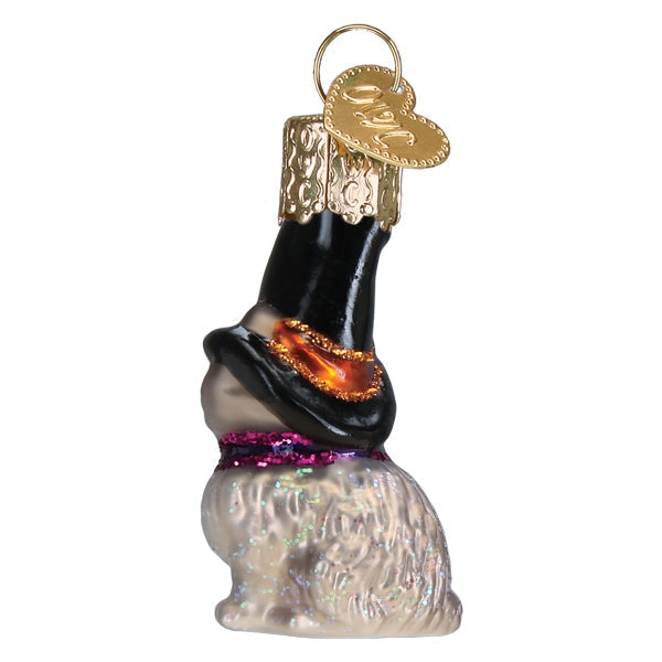Adorno de cristal con forma de mini gato brujo de gomitas