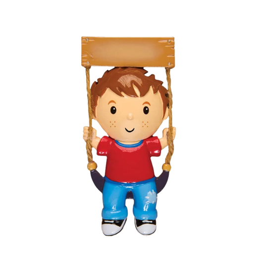 Boy On Swing - Ornament - Tampa Home & Garden Store