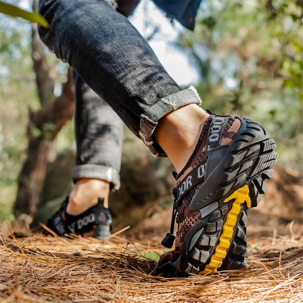 Stevvex Quick Dry Men Sneakers Slip On with camo knit upper and rugged outsole for hiking on Tampa Home & Garden Store