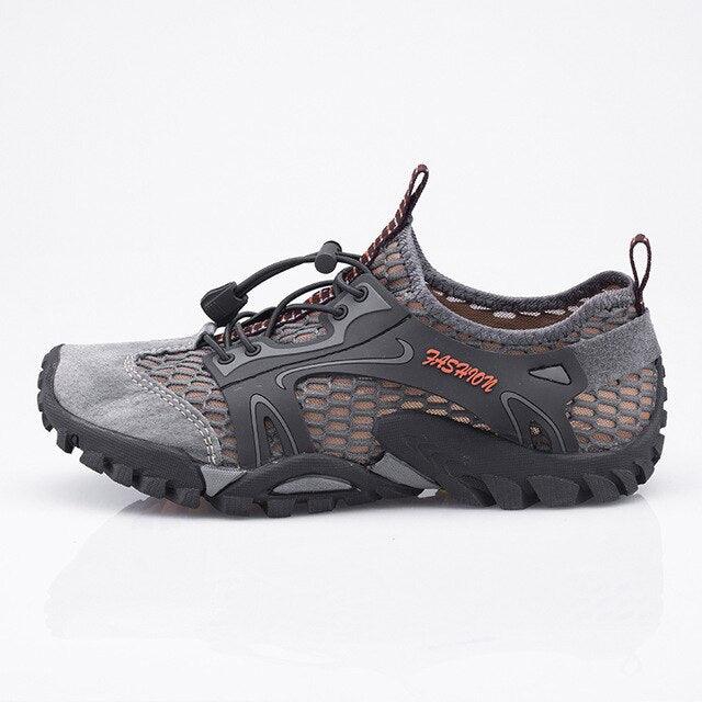 Stevvex quick-dry men's mesh upper sneakers with rugged outsole slip-on bungee laces on Tampa Home & Garden Store