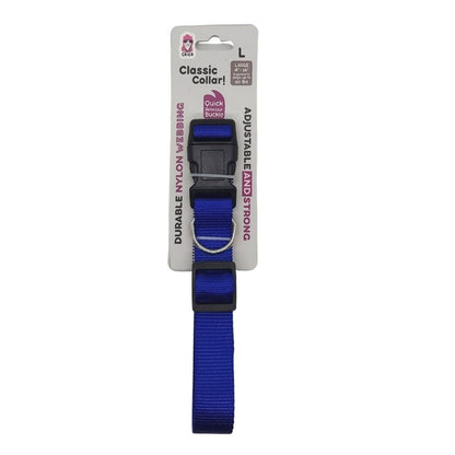 Collier pour chien en nylon à ouverture rapide – Élégant et résistant, taille ajustable