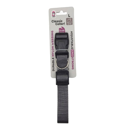 Collier pour chien en nylon à ouverture rapide – Élégant et résistant, taille ajustable