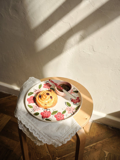 Ukrainian Handpainted Floral Porcelain Plates