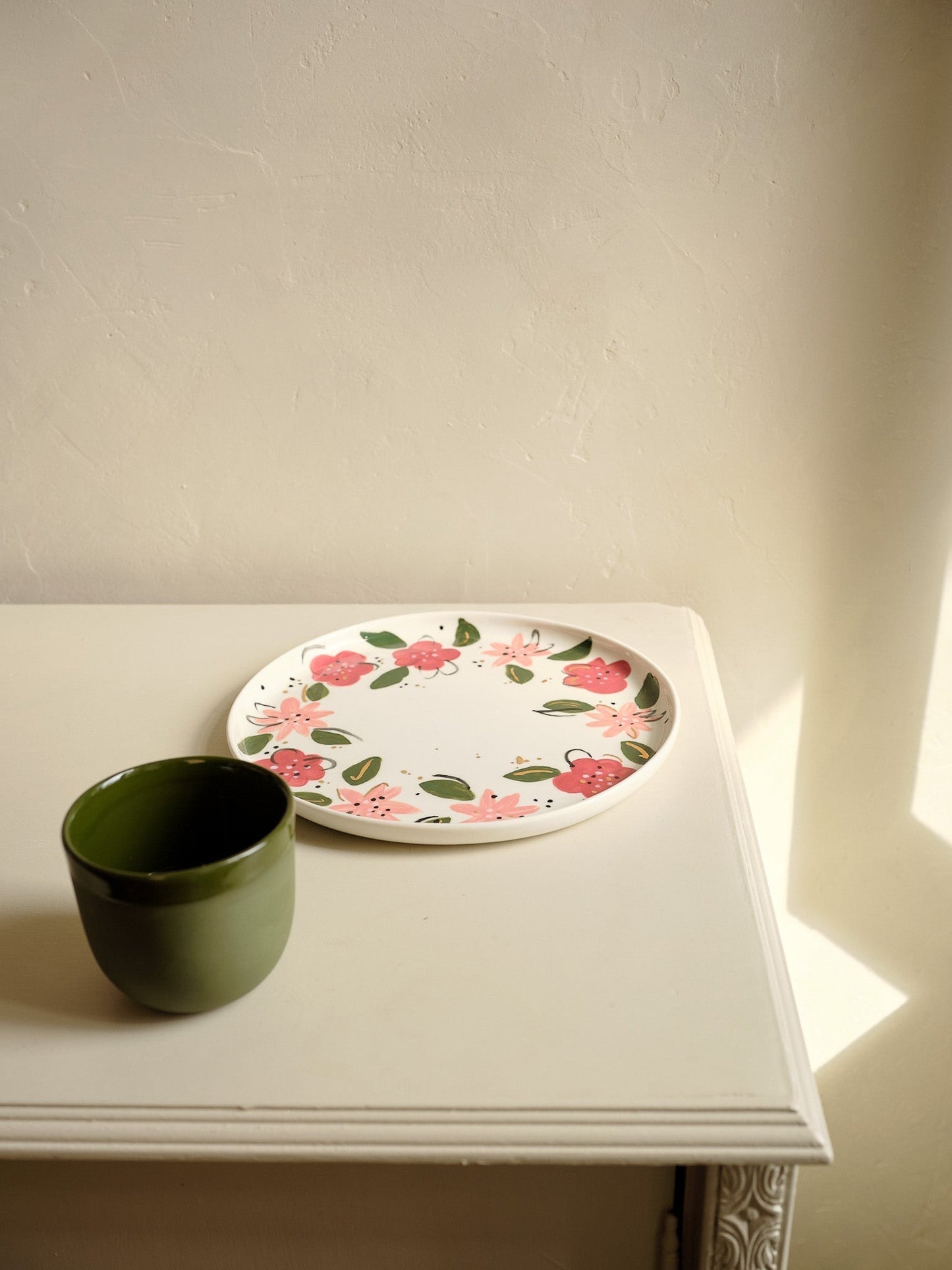 Ukrainian Handpainted Floral Porcelain Plates