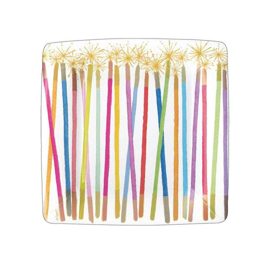 Articles en papier Caspari Candles - Assiette à salade/dessert