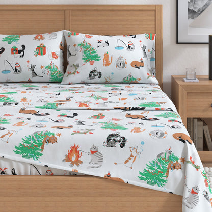 Turkish Cotton And Christmas Flannel Sheet Set