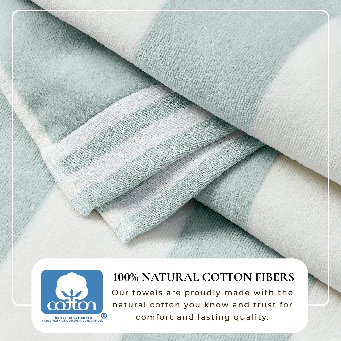 Striped Cabana Beach Towel and Soft Pastel Colors