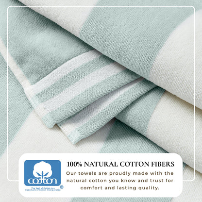 Striped Cabana Beach Towel and Soft Pastel Colors