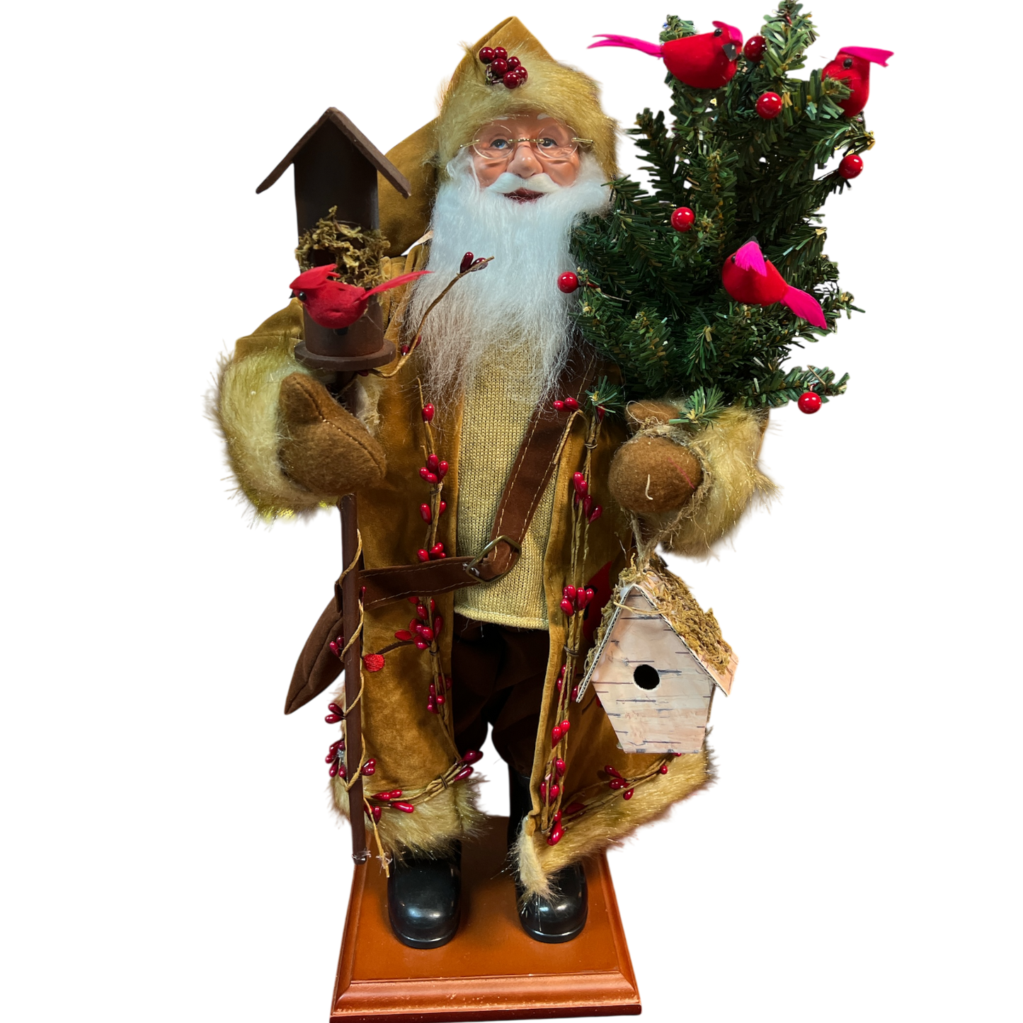 Cardenal y bayas de Papá Noel - 20"
