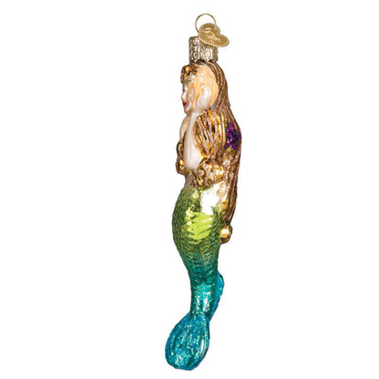 Adorno de cristal de sirena