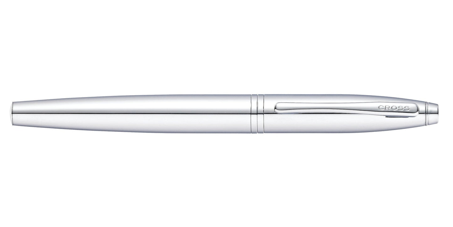 Calais™ Polished Chrome Rollerball Pen by A.T. Cross, sleek silver chrome body on Tampa Home & Garden Store