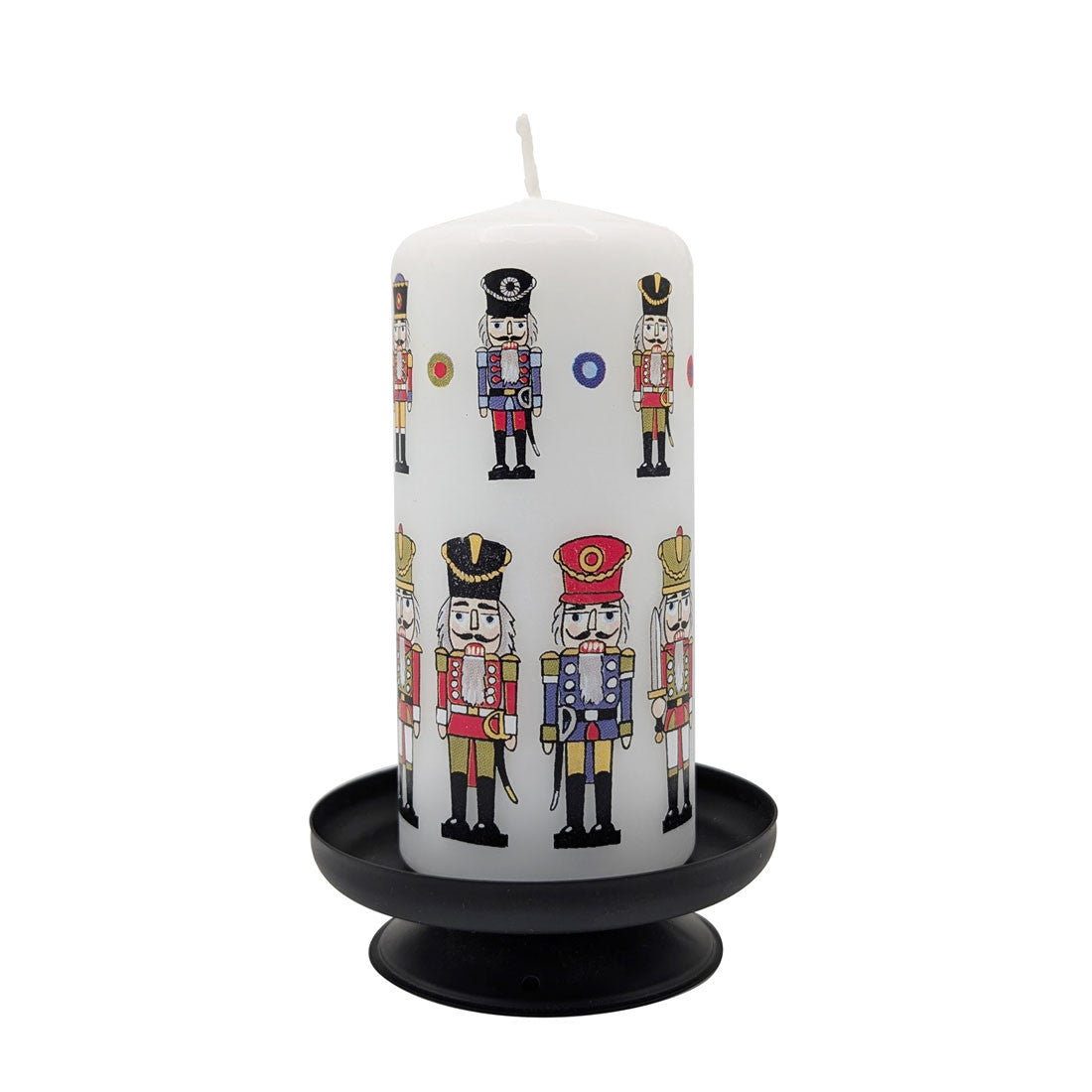 Vela de pilar de Cascanueces de Navidad