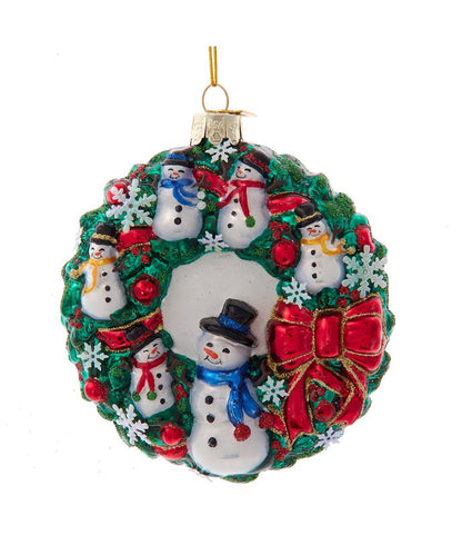 Couronne de bonhomme de neige en verre