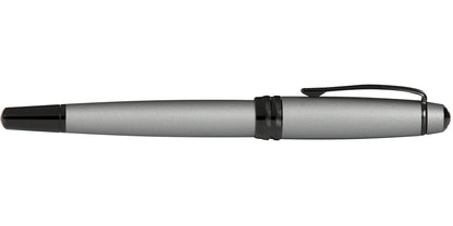 A.T. Cross Bailey fountain pen matte gray lacquer with stainless steel body and black clip, medium nib on Tampa Home & Garden Store