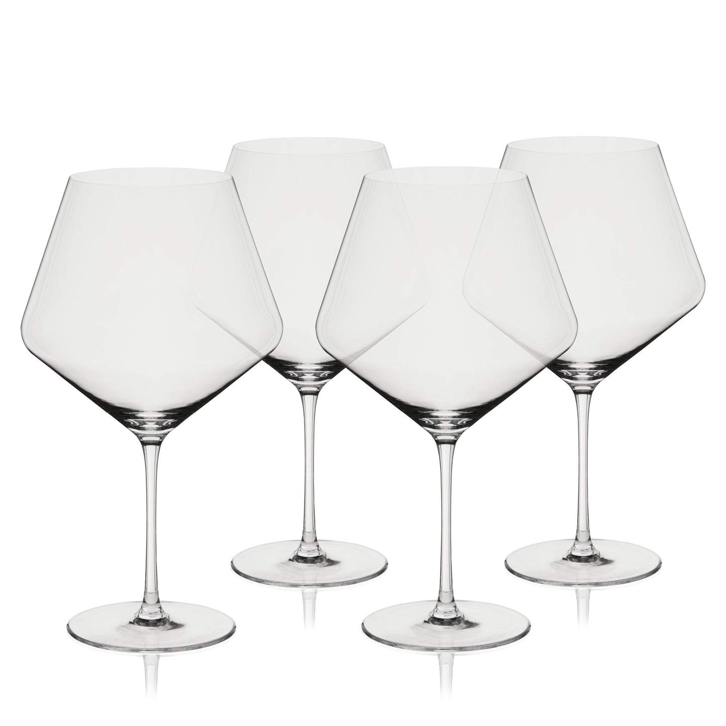 Liminal Crystal Burgundy Wine Glasses Set Of 4