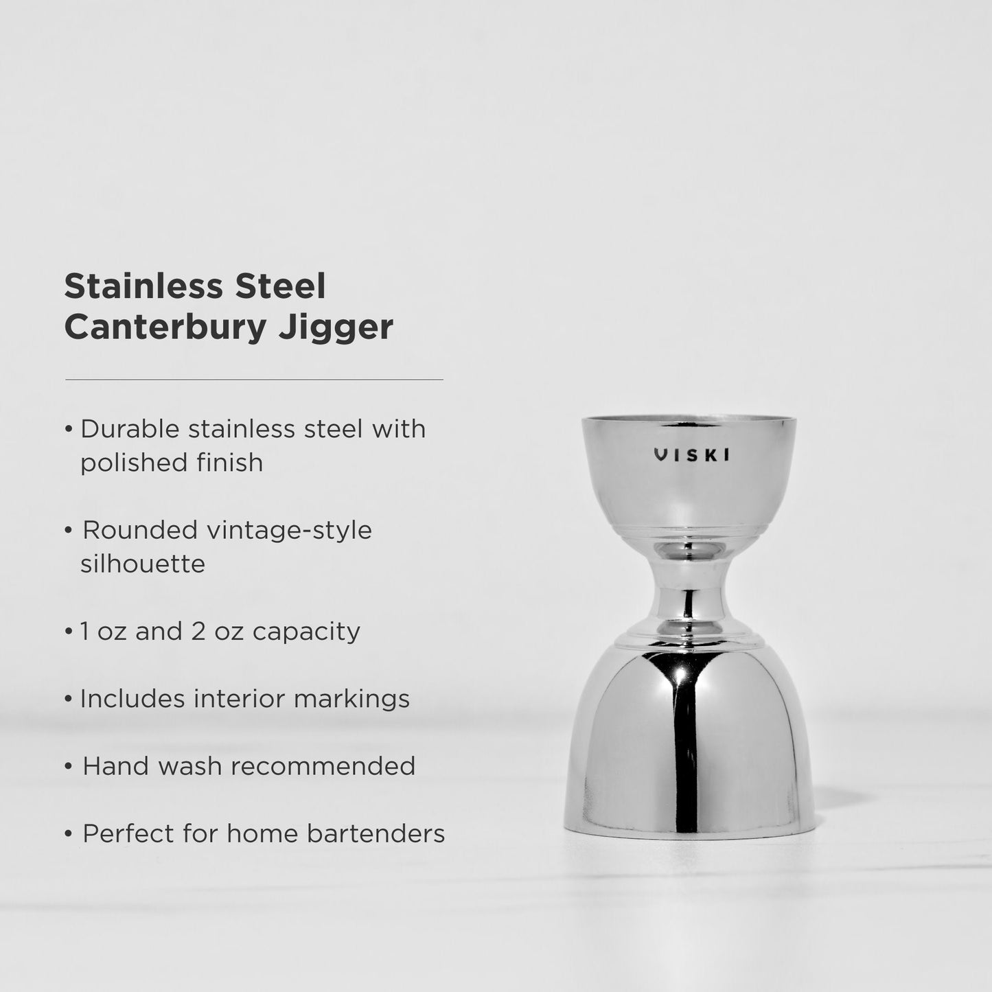 Harrison Canterbury Stainless Steel Jigger