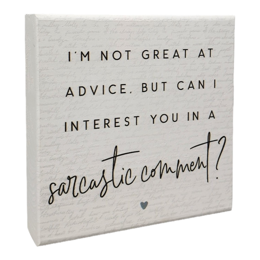 Small Talks Sign - Sarcastic Comment - Tampa Home & Garden Store