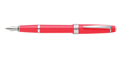 Bailey Light Polished Coral Resin Fine Nib Fountain Pen, Cross brand with silver trims on Tampa Home & Garden Store