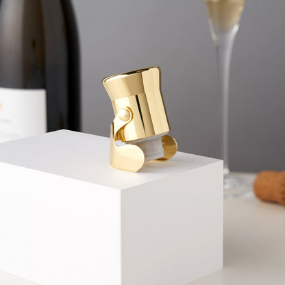 Heavy Gold Plated Champagne Stopper With a Seal