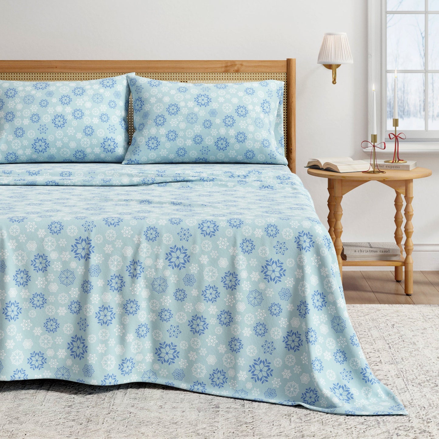 Classic Turkish Cotton Flannel Sheet and Pillow