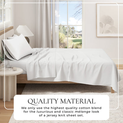 the Soft Organic Cotton Jersey Knit Bed Sheets