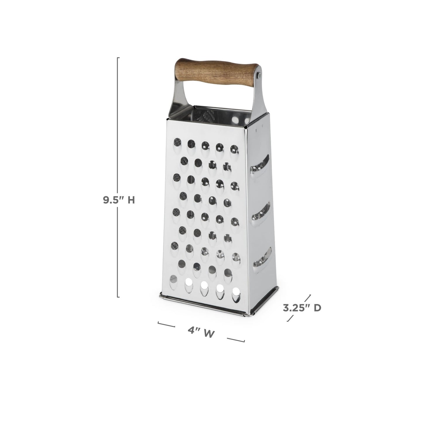 Acacia Wood Cheese Grater and Stainless Base