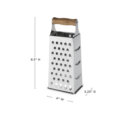 Acacia Wood Cheese Grater and Stainless Base