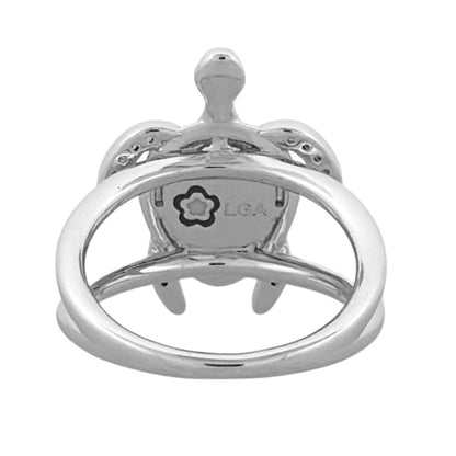 Sea Turtle Ring by Lauren G Adams, silver-tone sea life ring with turtle motif (LGA) on Tampa Home & Garden Store