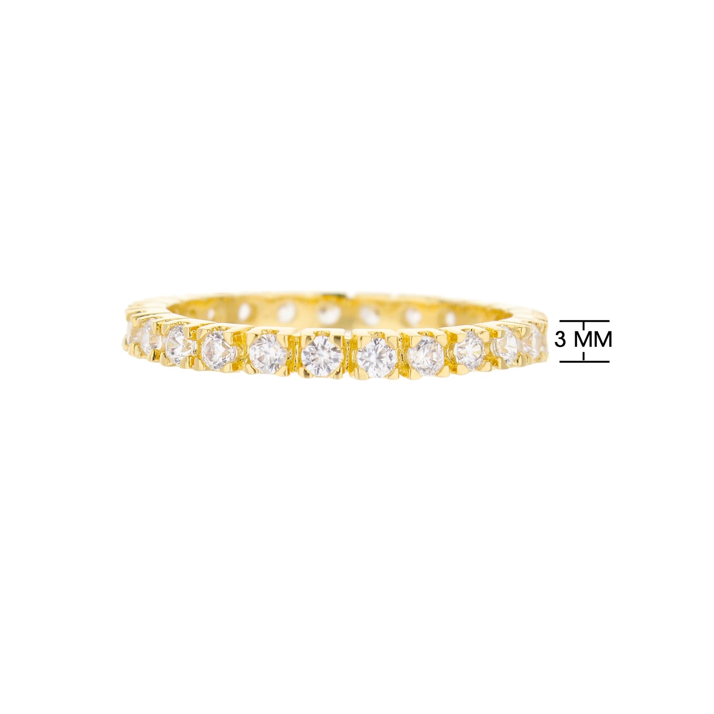 Glamour Pave Eternity Band gold pavé ring by Lauren G Adams, stackable with brilliant stones on Tampa Home & Garden Store
